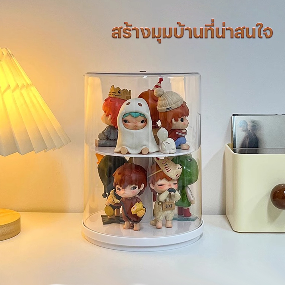 กล่องโมเดล กล่องเก็บฟิกเกอร์ กล่องใส่ art toy กล่องใส ก็บสะอาด ดีไซน์สวยงาม หมุนได้360° วางเป็นชั้นๆ ประหยัดพื้นที่
