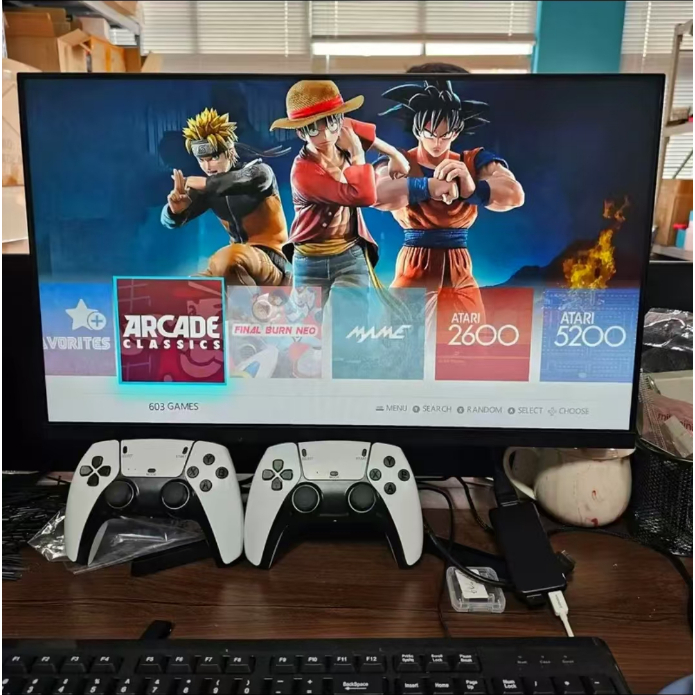 เกมส์ต่อทีวี game stick เกม HDMI 4K เครื่องเล่นเกมย้อนยุค ที่จับเกมบลูทูธ 64Gb ในตัวมี 30,000 game