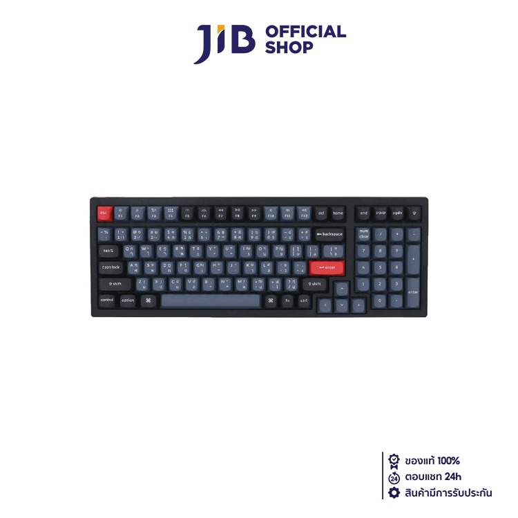 WIRELESS KEYBOARD (คีย์บอร์ดไร้สาย) KEYCHRON K4 PRO (QMK/VIA) (BLACK) (KEYCHRON K PRO RED SWITCH - RGB - EN/TH)