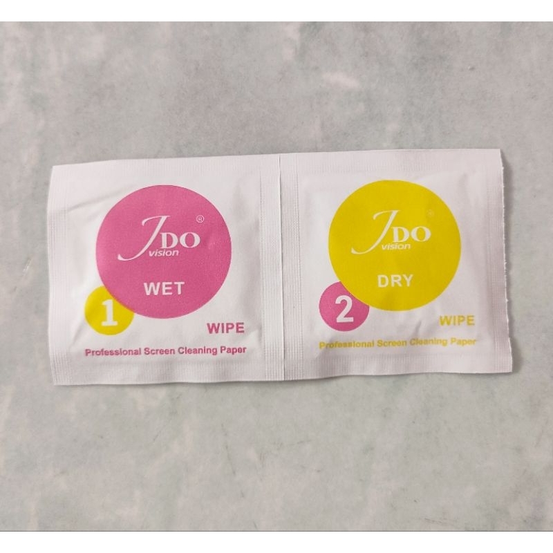 ขนาดจัมโบ้ JDO ผ้าเช็ดทำความสะอาดเลนส์กล้องหน้าจอ LCD 2 ชิ้น ผ้าเช็คทำความสะอาดหน้าจอโทรศัพท์ ผ้าแอลกอฮอล์ + ผ้าแห้ง ค่ะ