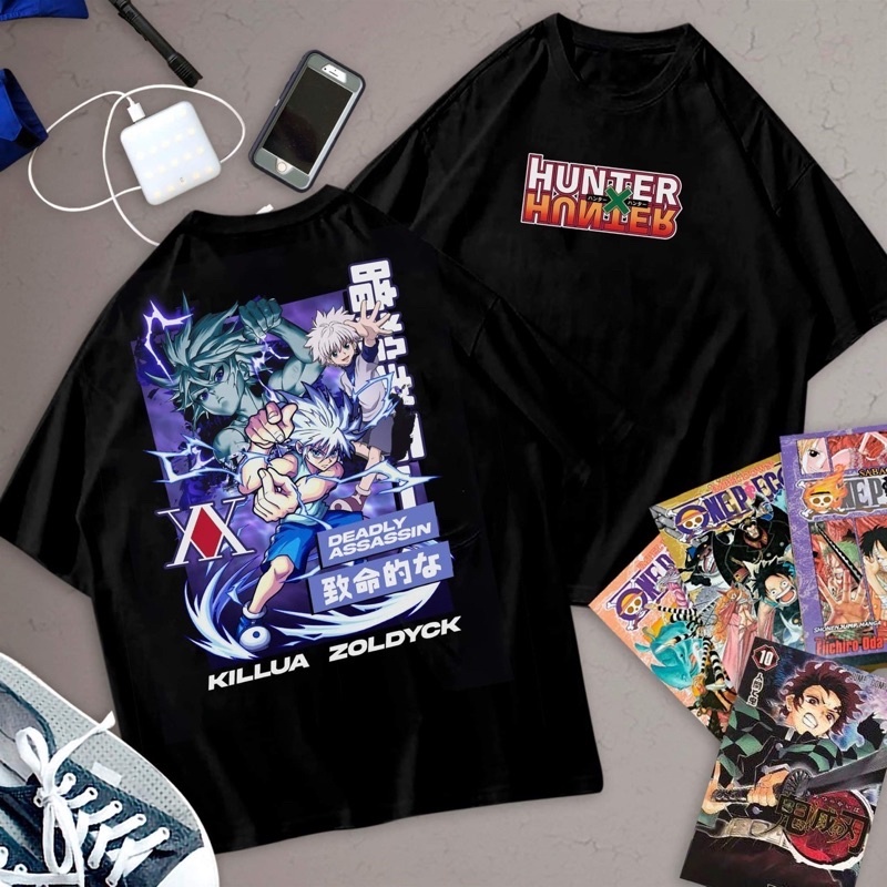 HUNTER X HUNTER เสื้อยืด อนิเมะญี่ปุ่น สไตล์ฮิปฮอป เสื้อยืด oversize COD