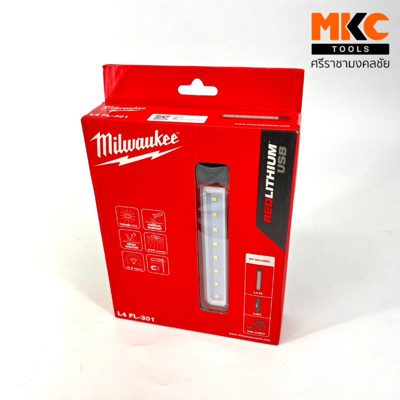 MILWAUKEE ไฟฉายพกพา LED ชาร์จUSB L4 FL-301