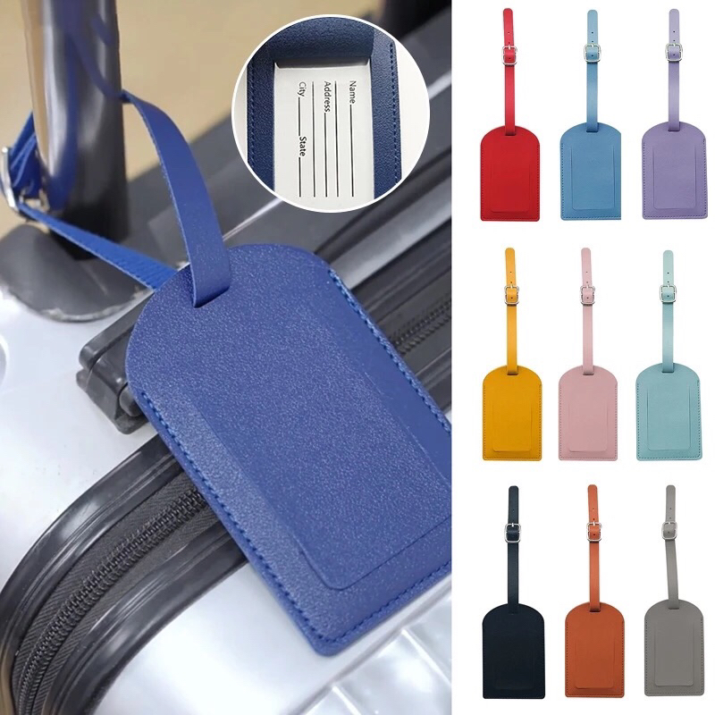 ขายดี มีพร้อมส่ง Luggage Tag ป้ายชื่อห้อยกระเป๋าเดินทาง แท็กกระเป๋า พร้อมป้ายเขียนชื่อ สีสันสวยงาม