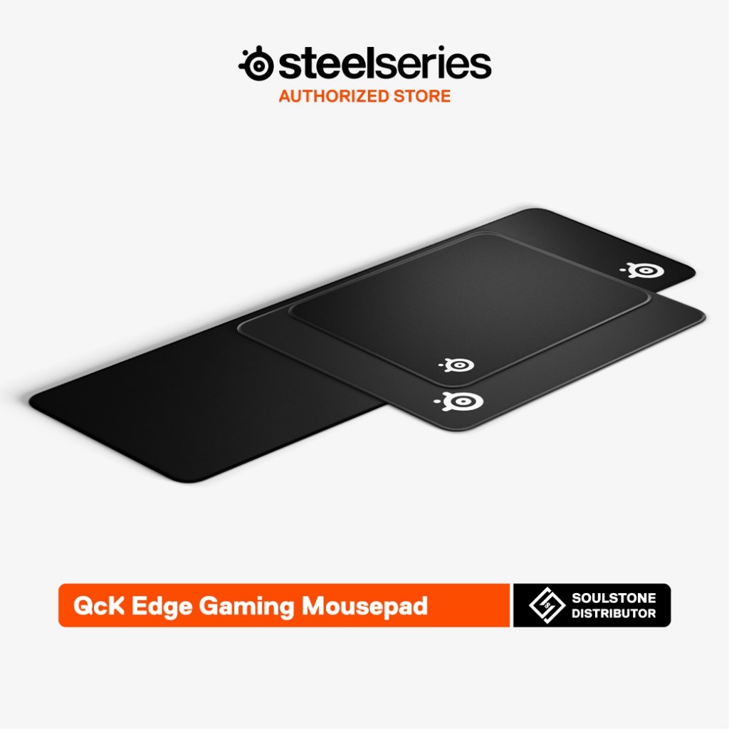 SteelSeries QcK Edge Gaming Mousepad แผ่นรองเม้าส์ แบบ Control รุ่นเย็บขอบ ผ้า Micro-woven cloth