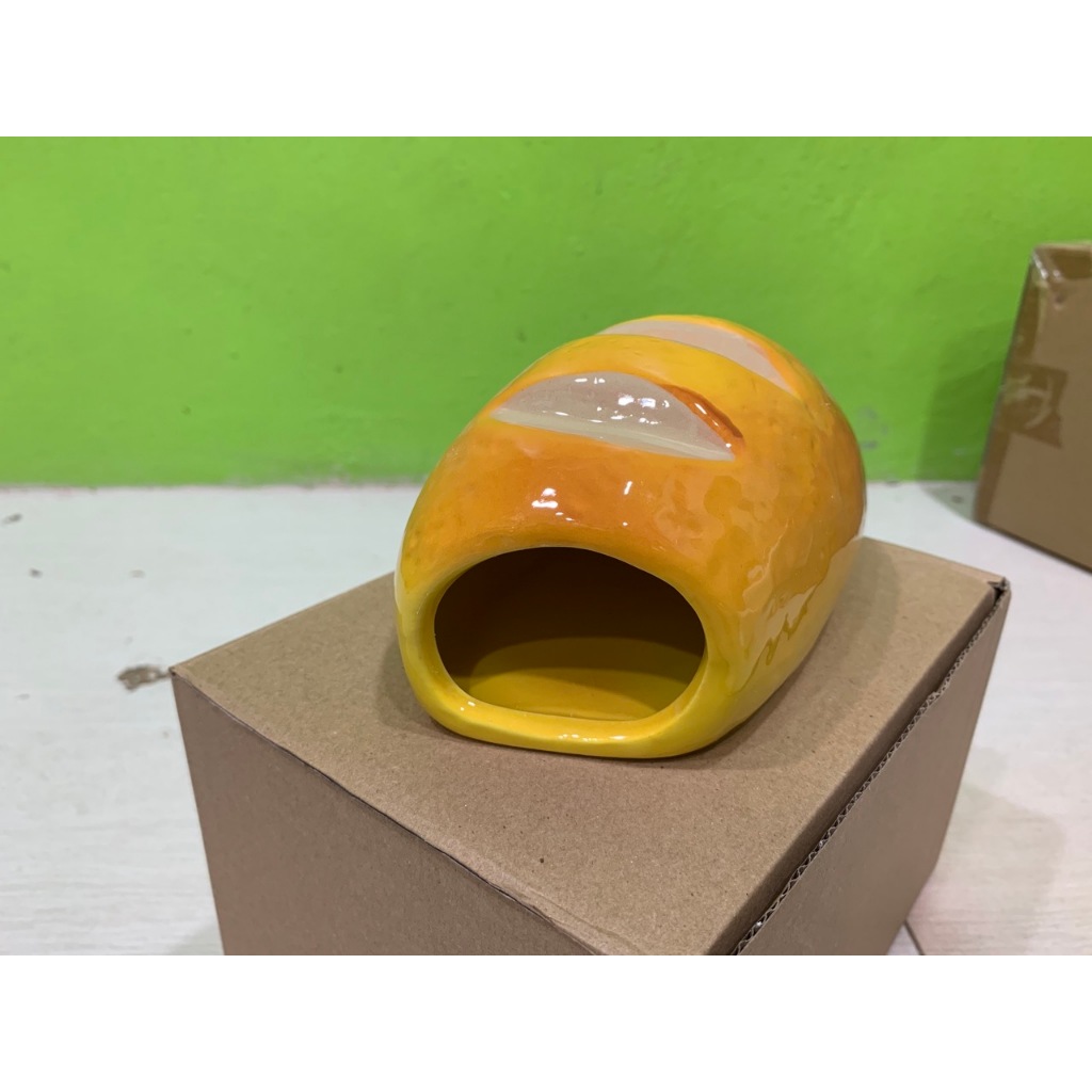 บ้านแฮมสเตอร์ รูปทรงขนมปัง ของเล่นแฮมเตอร์ Hamster House ขนาด 9.3x7.5x15.8 cm - รูปที่ 5