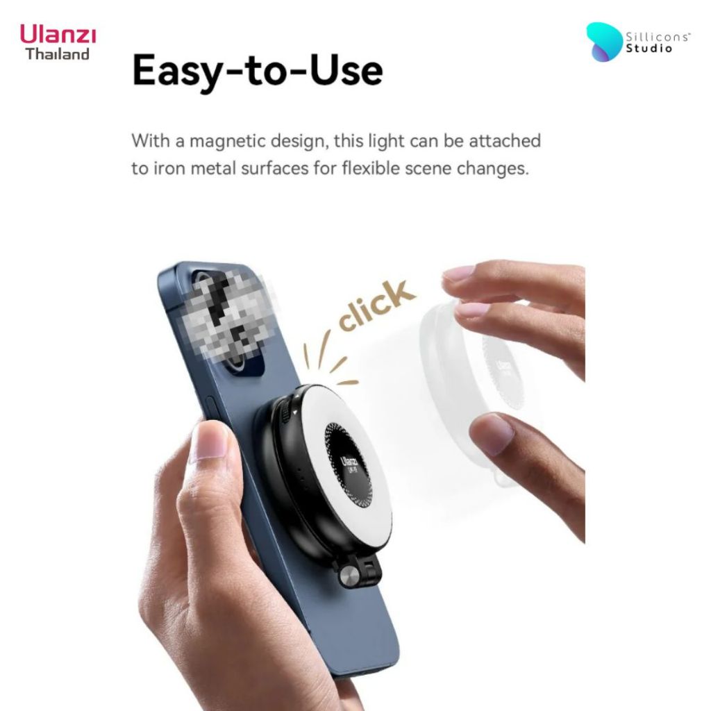 Ulanzi LM19 Magsaf Fill Light ไฟเซลฟี่ ถ่ายภาพ สำหรับสมาร์ทโฟน แบบ Magsaf ปรับแสงขาว-ส้มได้ พกพาง่าย ราคา ถูกที่สุด ดีลบีเคเค แกลเลอรีภาพที่ 5