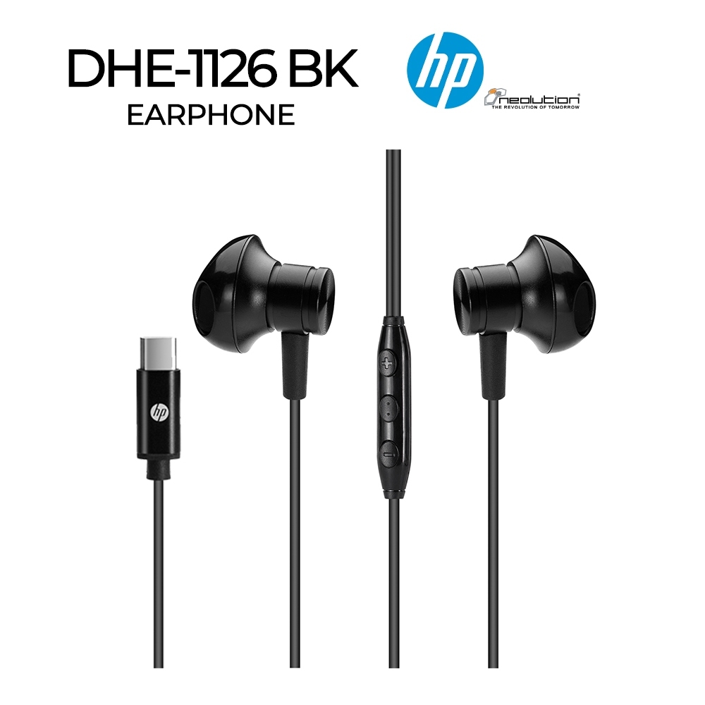 HP Earphone type C Wired type C DHH-1126 หูฟังแบบมีสาย type C มีไมค์ในตัว ของแท้ 100% รับประกัน 2 ปี