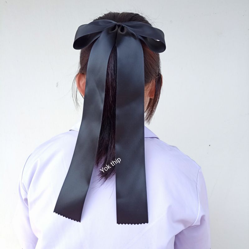 7"*9" **กิ๊บสปริง**โบว์สะบัดหาง โบว์นักเรียน (ราคาต่อ 1ชิ้น) โบว์ขนาดใหญ่ มัธยม วัยรุ่น เด็กโต โบว์ผ้าซาติน น่ารัก