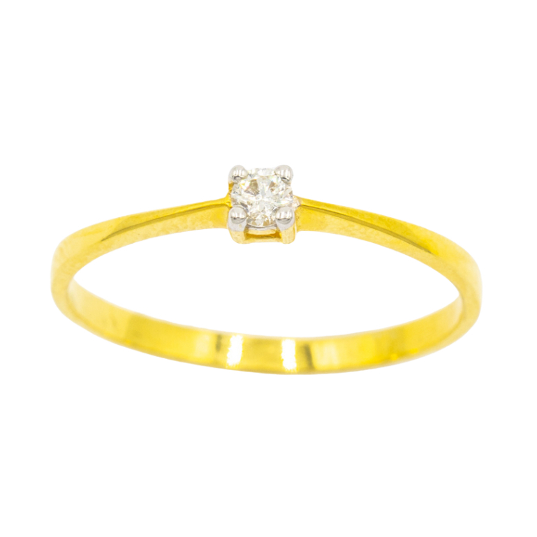 Happy Jewelry แหวนชู แหวนเพชรแท้ ก้านอิตาลี แหวนเม็ดเดี่ยว ME517