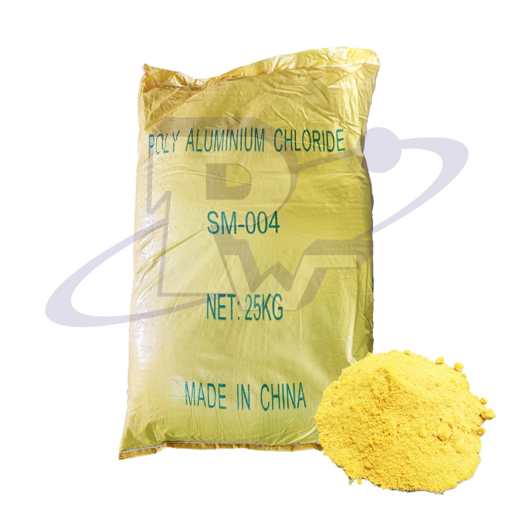 สารจับตะกอน Poly Aluminium Chloride (PAC) บำบัดน้ำเสีย และทำน้ำประปาใช้เอง พอลิอะลูมิเนียมคลอไรด์ ขนาดบรรจุ 25 กิโลกรัม