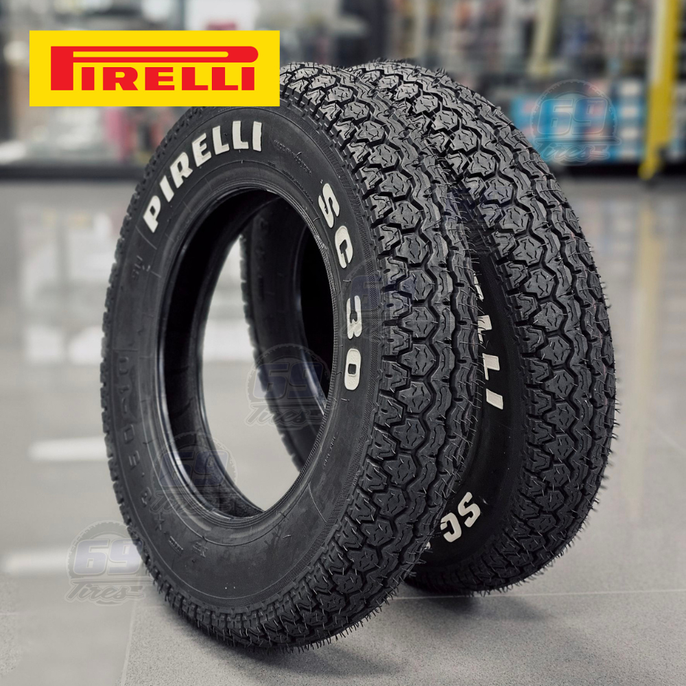 [Pirelli] ยางสตู๊กเตอร์ ยางปี25 คราสสิก ยาง Pirelli SC30 ตัวอักษรขาว ขอบ 10