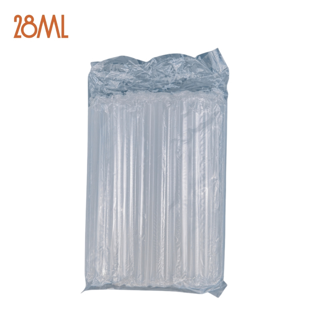 หลอดไข่มุกตรงปลายแหลม หลอดยาว 21 ซม ห่อฟิล์ม 50 ชิ้น อย่างดี