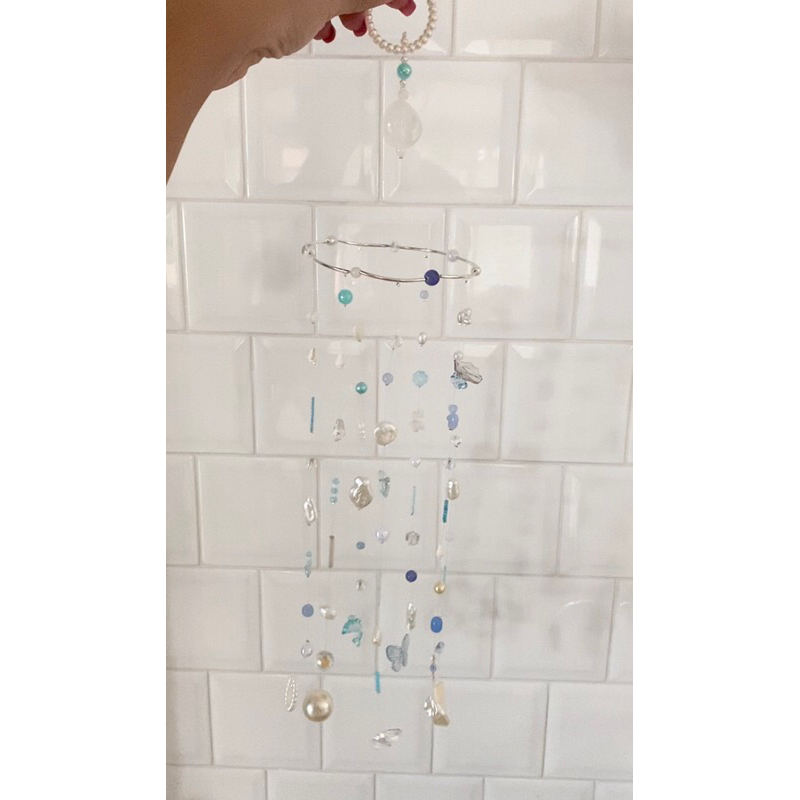 โมบายลูกปัด โมบายแต่งห้อง🐟🌊🦋💙  เป็นงาน handmade (มีหลายแบบ) ของขวัญ ของฝาก🎀