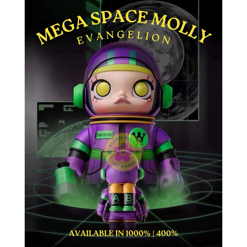 🚚💨 Pre-Order |🌈POP MART🌈| MEGA SPACE MOLLY 1000%-400% | Evangelion แท้ 💯%