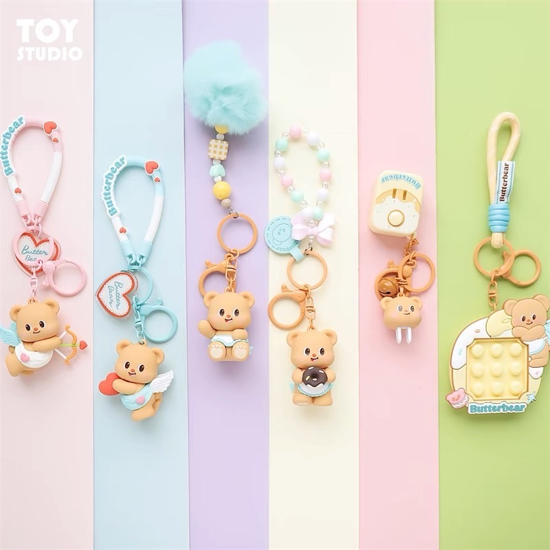พวงกุญแจหมีเนย - butter bear ของแท้ 100% [จาก Shop official]