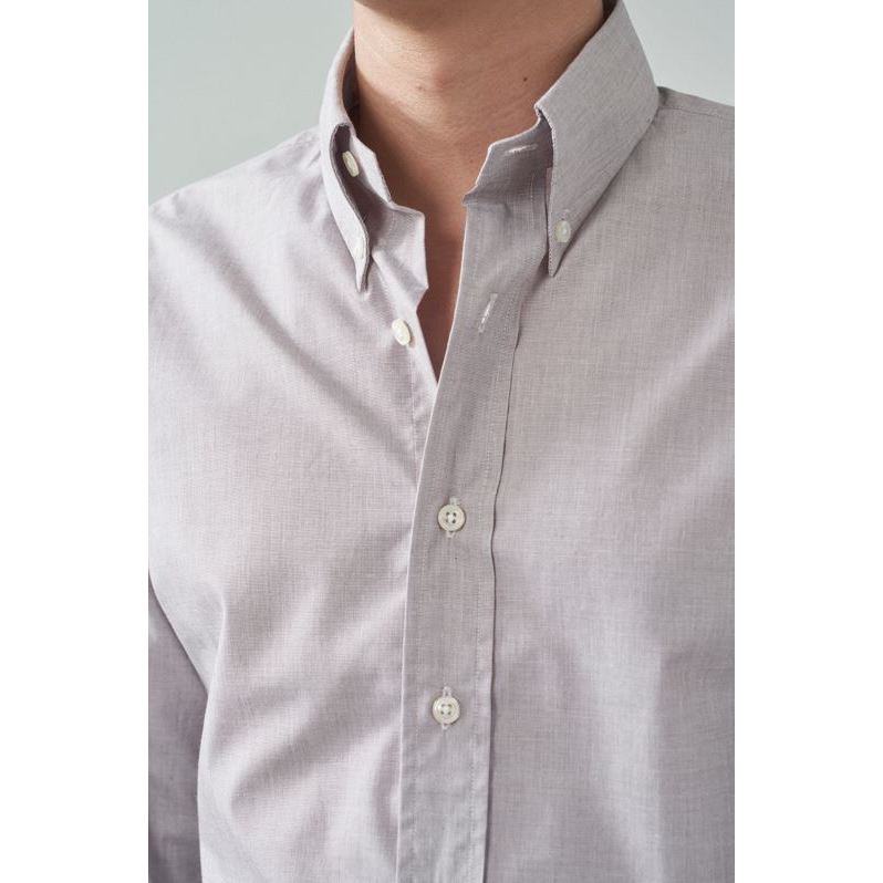 The Finery - The Parker Shirt in Dusty Brown เสื้อเชิ้ต ผู้ชาย สี น้ำตาลอ่อน ปก Button Down