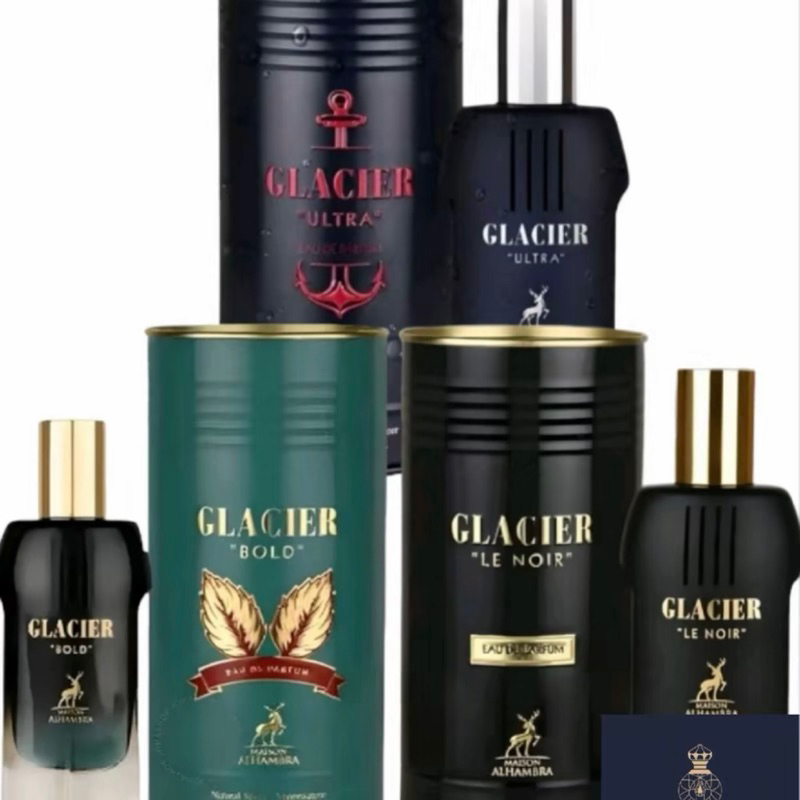 Glacier Bold - Glacier Le Noir - Glacier Bella EDP Perfume By Maison Alhambra 100ml ของแท้