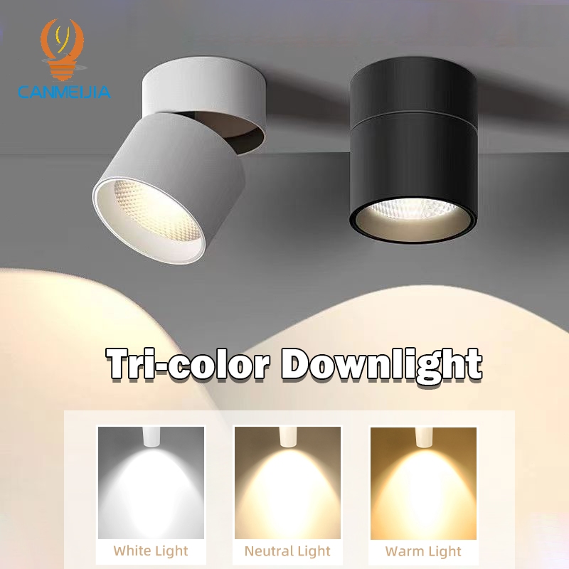 ไฟดาวน์ไลท์ 3สี Downlight ดาวไลท์ led ไฟประดับ โคมไฟ 7W 10W 15W