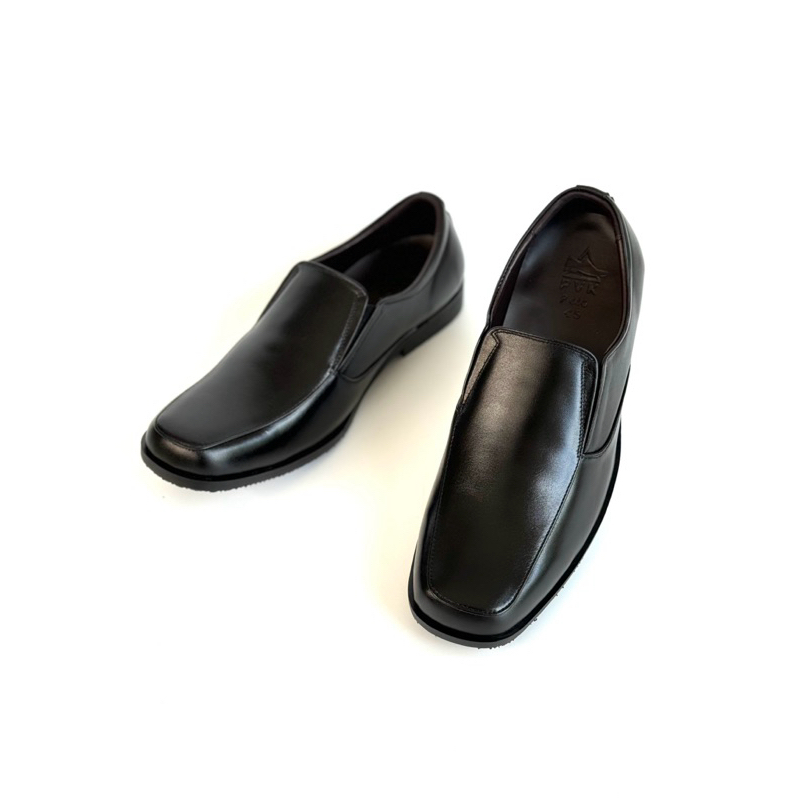 Loafers Soft Genuine รองเท้าหนังแท้ สีดำ ทรงหน้าเท้ากว้าง งานไทย หนังนิ่ม พื้นนุ่ม มีไซส์ 38 - 50