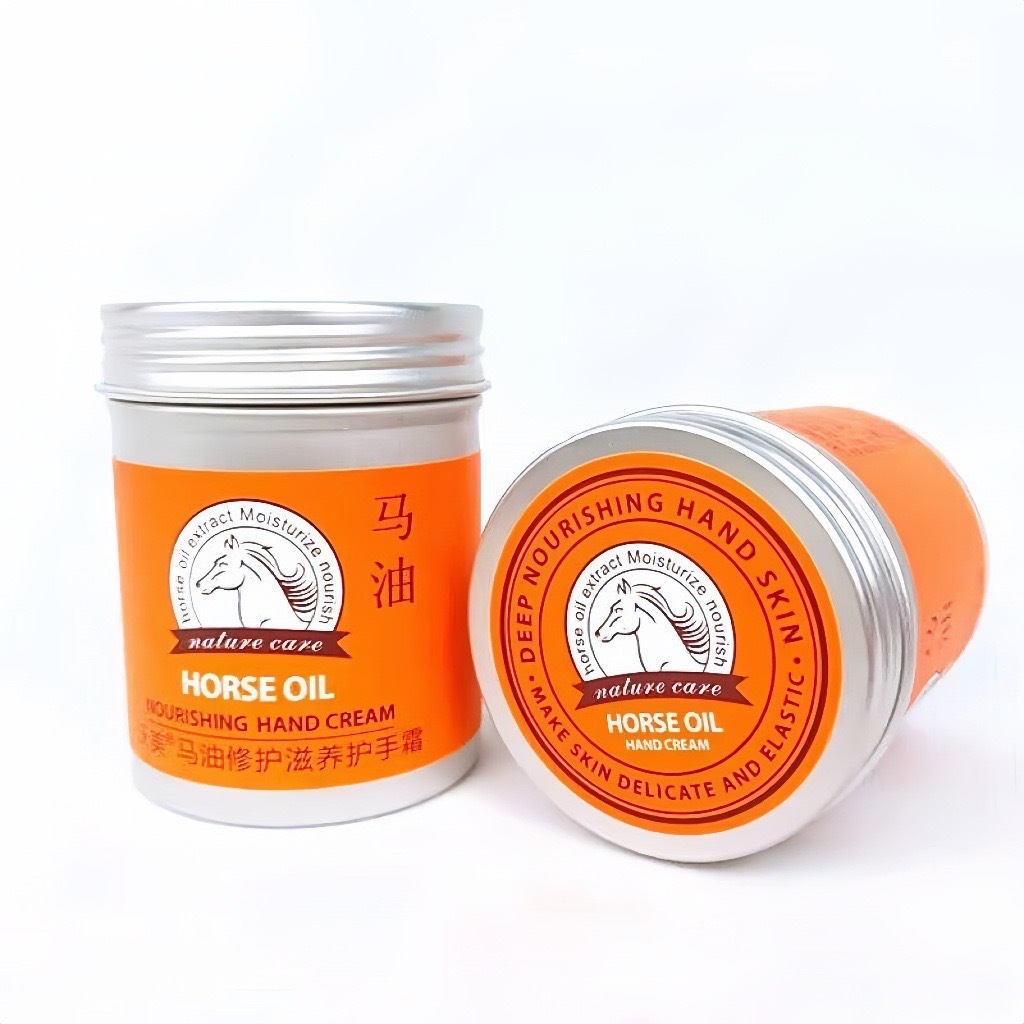 ครีมทามือ 80g hand cream ครีมบำรุงมือน้ำมันม้า ครีมทามือเพิ่มความชุ่มชื่น ครีมทามือแห้ง มือนุ่ม