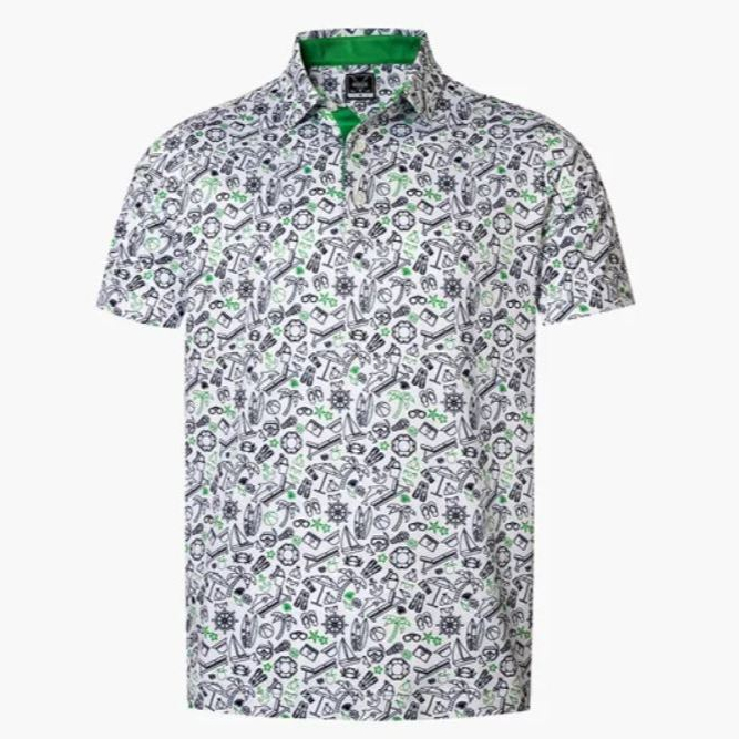 เสื้อกอล์ฟ Deolax Polo Golf shirt UPF50+ Performance Fabric Beachy Golf Polo