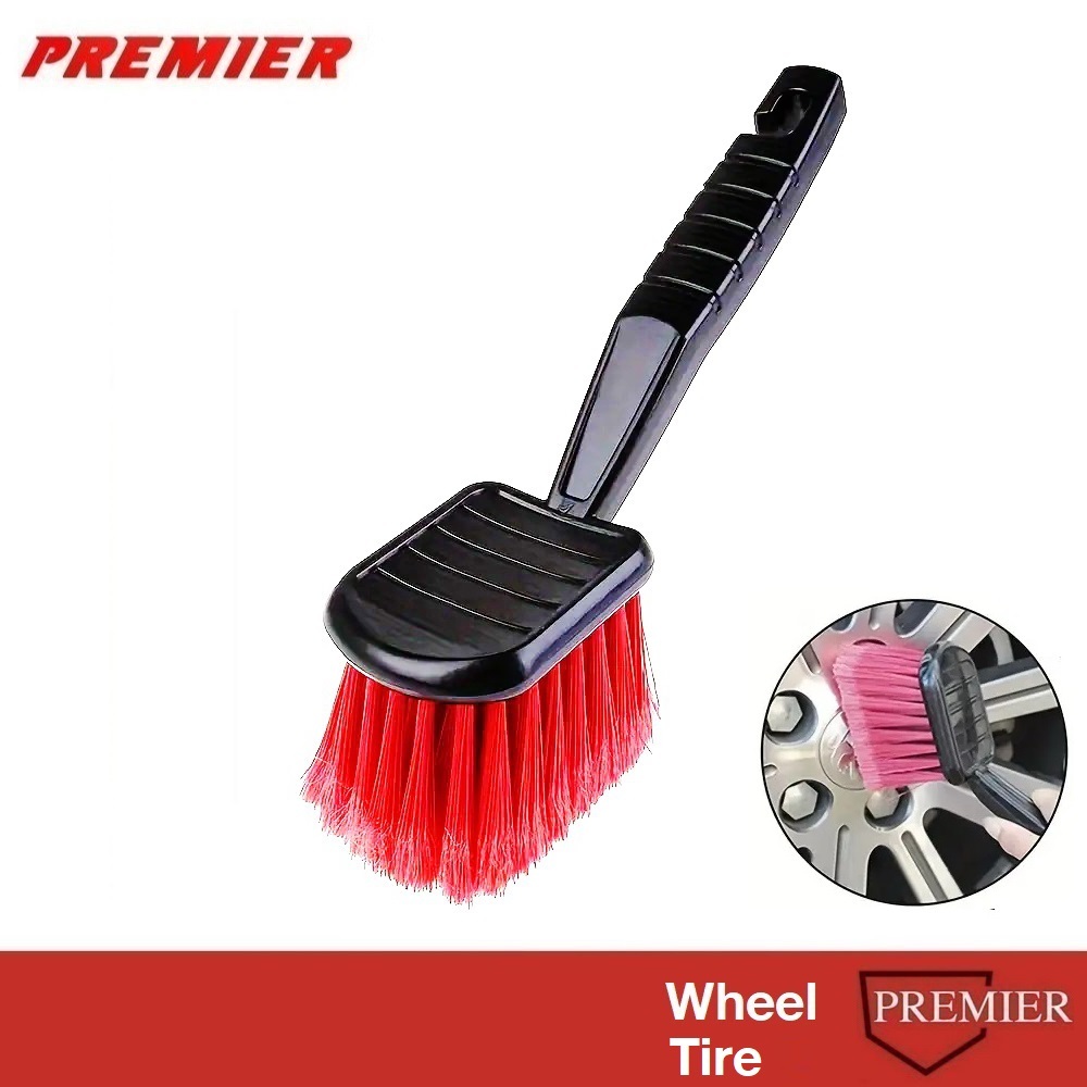แปรงล้างซุ้มล้อรถยนต์ ขนสีแดง Red Wheel-Tire Brush Fender