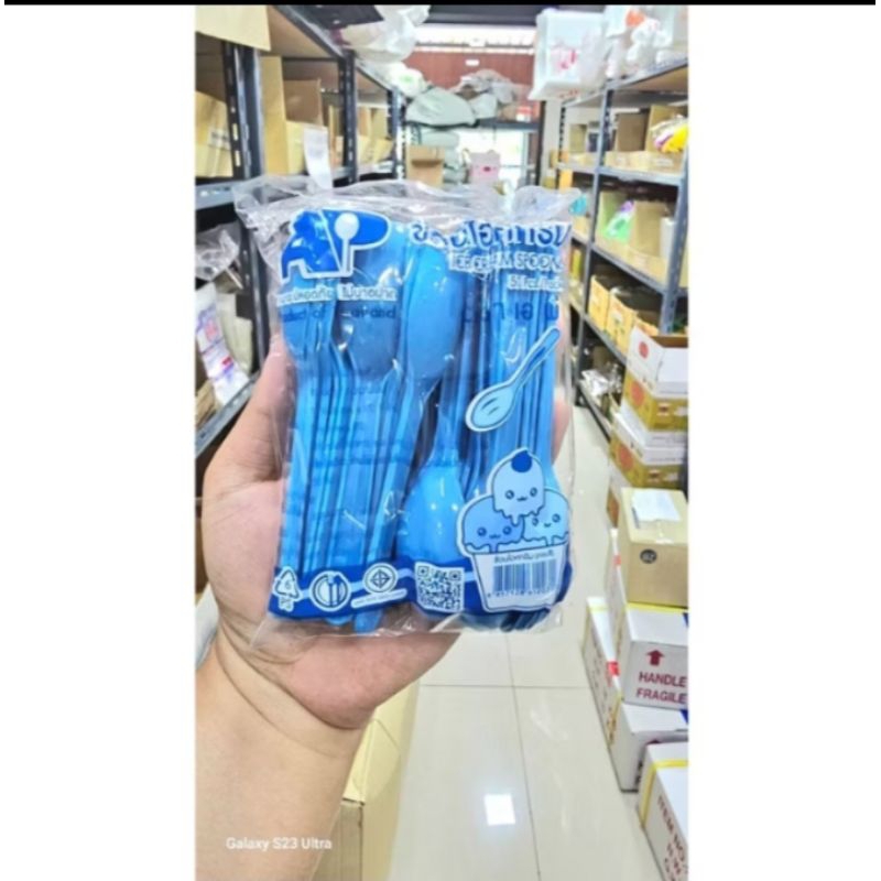 ช้อนไอศครีม ( สุ่มสี ) 50คัน/แพค ช้อนไอศครีมเกรด A ไม่บาดปาก - รูปที่ 3