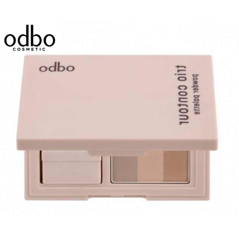 Odbo Trio Contour Powder Palette #OD1310 โอดีบีโอ ทรีโอ้ คอนทัวร์ พาวเดอร์ พาเลท 3 กรัม แป้งเนียนละเอียด