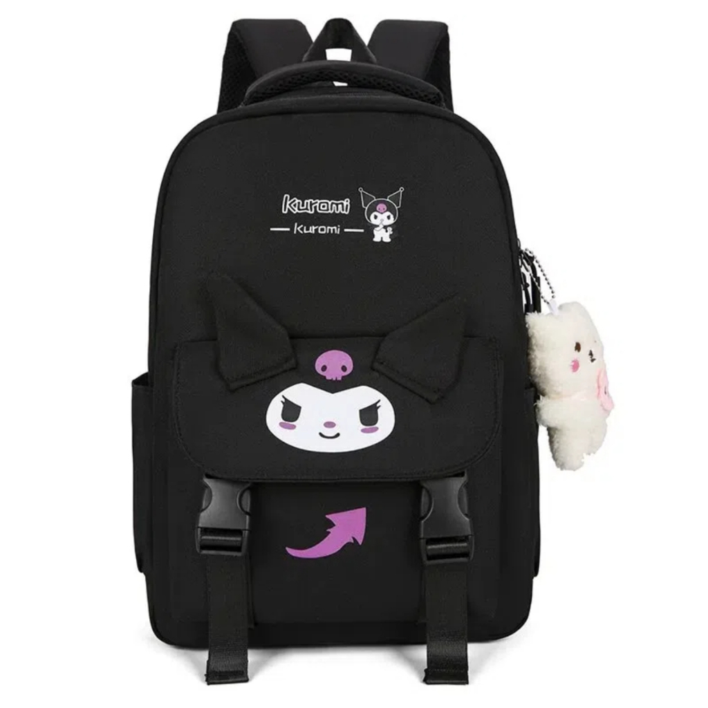 กระเป๋าสะพายหลัง Sanrio Kuromi ขนาดสูง 39/กว้าง 28/หนา 16 ซม ความจุสูง