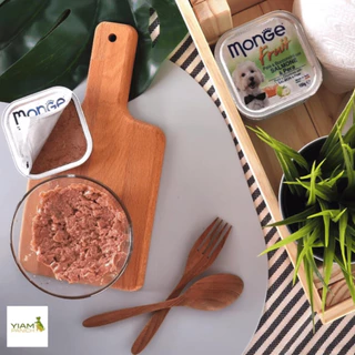 Monge Fruit & Monge Fresh มองเจ้ อาหารสุนัขชนิดเปียก พรีเมียมจากอิตาลี🇮🇹 ชนิดถาด 100g