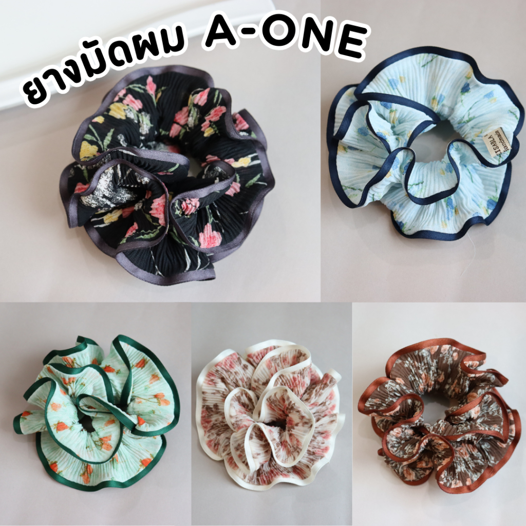 ยางมัดผม a-one ยางมัดผม A-one คุณภาพสูง งานเกรดพีเมี่ยมเนื้อผ้าอย่างดี ทนทานใช้ได้นาน ยางโดนัท