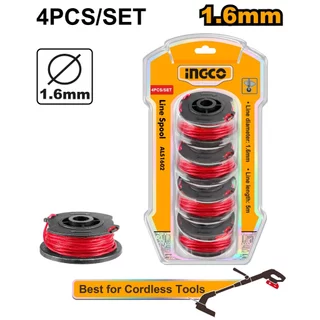 INGCO เอ็นตัดหญ้า (4 ชิ้น/แพค) หัวเอ็นตัดหญ้า ตลับเอ็นตัดหญ้า กระปุกเอ็น ตัดหญ้า รุ่น ALS1602