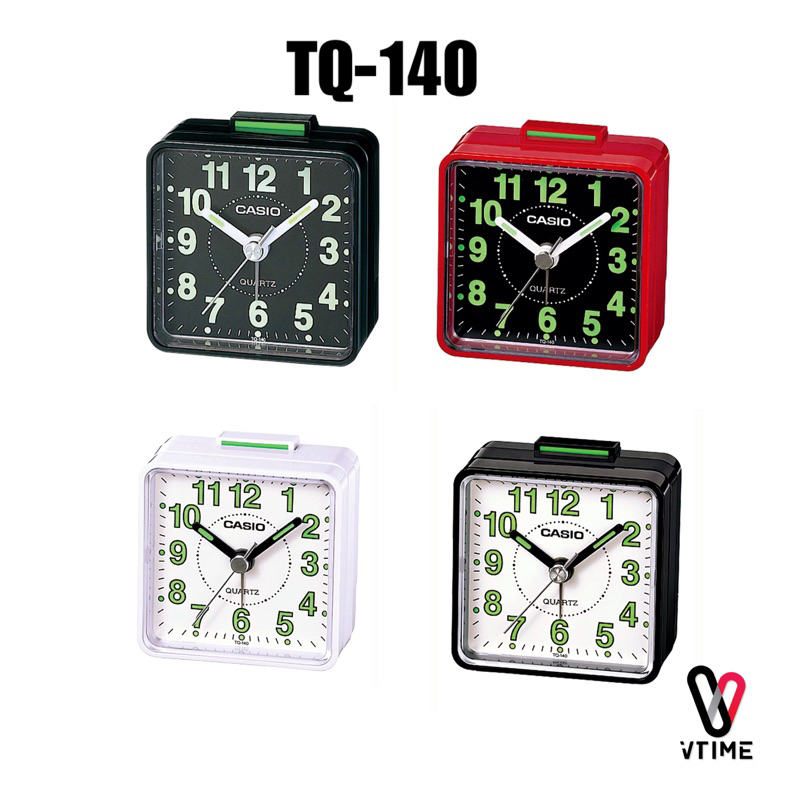 CASIO นาฬิกาปลุกตั้งโต๊ะ รุ่น TQ-140-1DR | TQ-140-4DF | TQ-140-7DF | TQ-140-1B