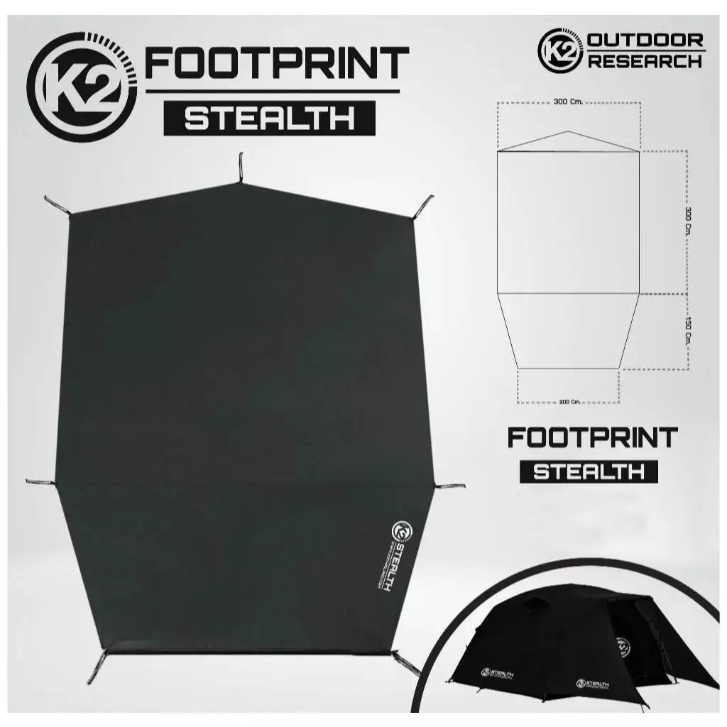 K2 Footprint ตรงรุ่น Explorer,Delight,Fortress,กระโจมK2indians,Stealth แผ่นรองเต้นท์​ กราวชีท ผ้ารองพื้นใช้สำหรับรองพื้น thumbnail 10