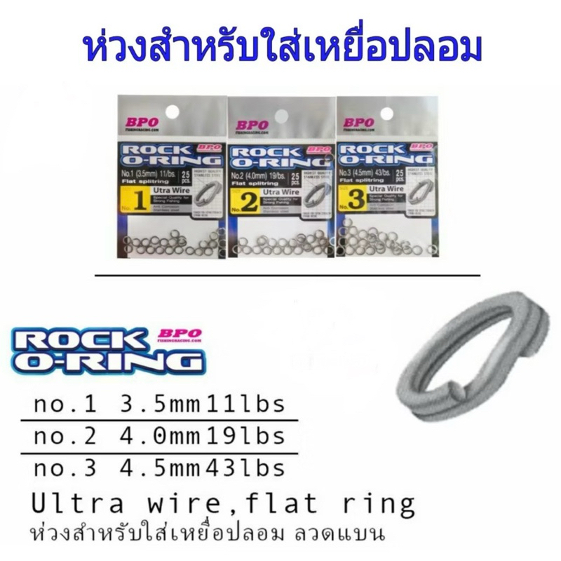 ห่วงใส่สำหรับเหยื่อปลอม Rock O-Ring by BPO