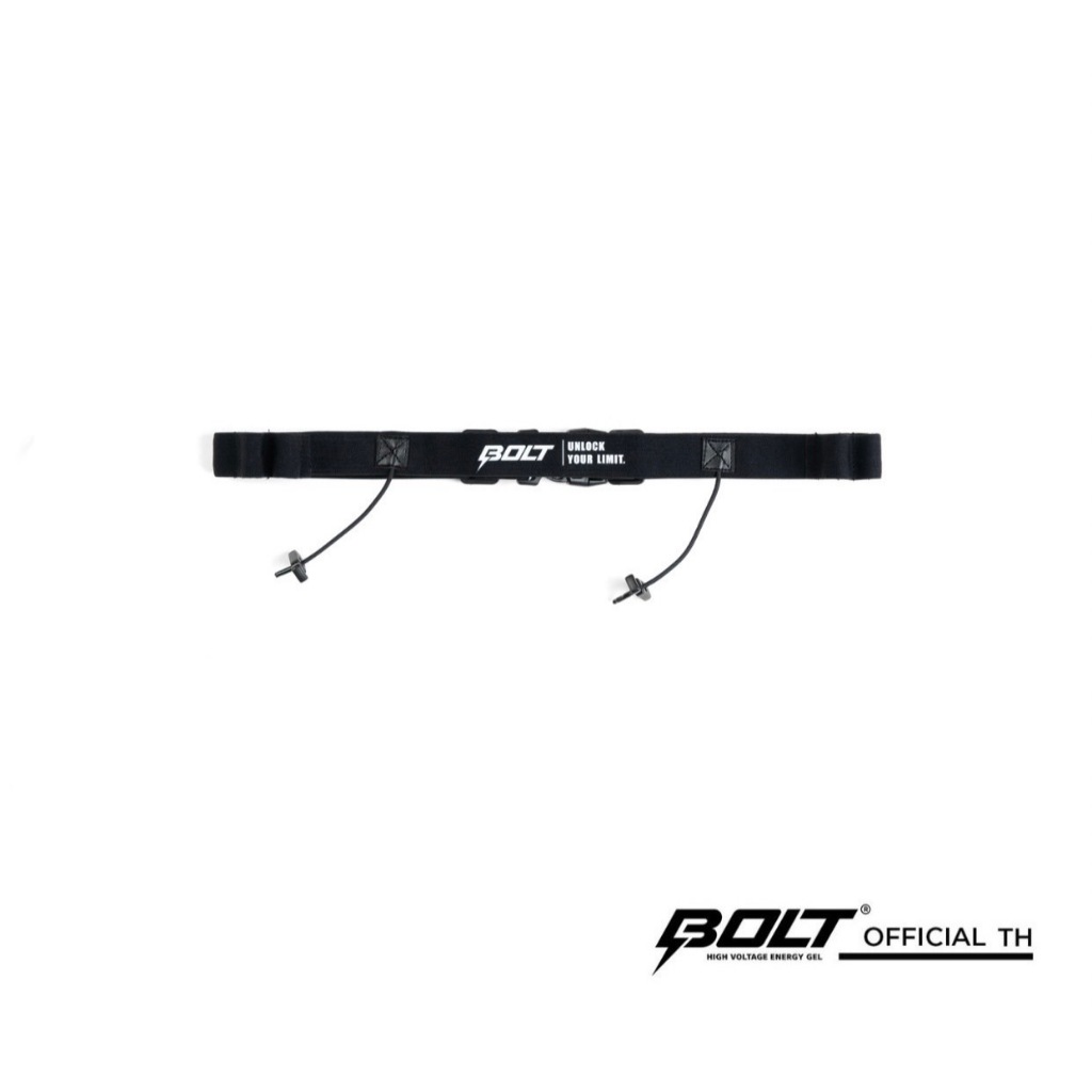 BOLT BIB BELT สายคาดเอวติดบิบพร้อมช่องใส่เจลให้พลังงาน ติดเบอร์วิ่ง เข็มขัดติดเบอร์วิ่ง ไตรกีฬา วิ่งเทรล