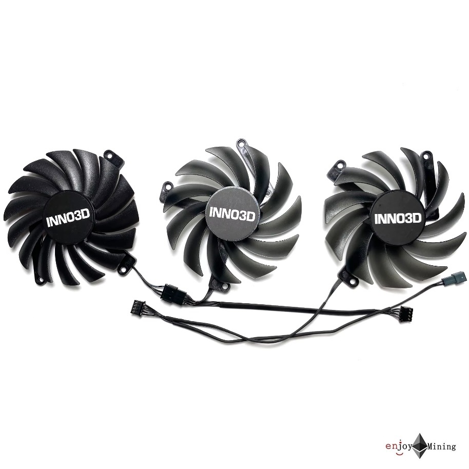 พัดลมการ์ดจอ INNO3D GeForce RTX 4070 Ti 4070 X3 OC 85mm Graphics Card Fan CF-12910S CF-12915S ราคา ถูกที่สุด ดีลบีเคเค แกลเลอรีภาพที่ 4