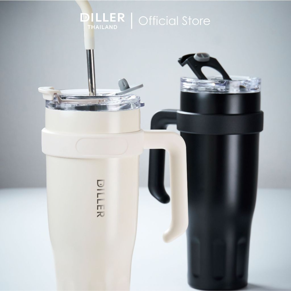 [ส่งจากไทย] Diller Thermo Tumbler 1200ml MLH9122 แก้วเก็บความเย็น/ร้อน สแตนเลส 2 ชั้นพร้อมฉนวนสูญญากาศเก็บเย็น 24 ชม ราคา ถูกที่สุด ดีลบีเคเค แกลเลอรีภาพที่ 5