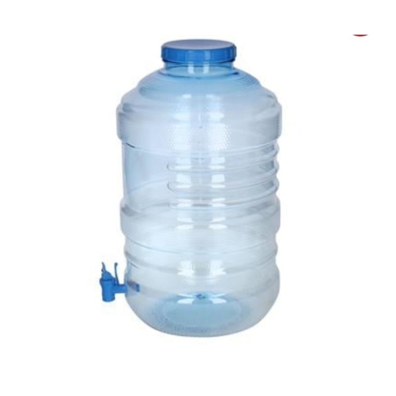 ถังน้ำพลาสติกทรงกลมพร้อมก๊อก QLINE รุ่นST-935/2 ขนาด 20 ลิตร สีฟ้าใส