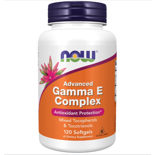 วิตามินอี / Advanced GAMMA E Complex 300 MG 120 Softgels by NOW FOODS [0811]