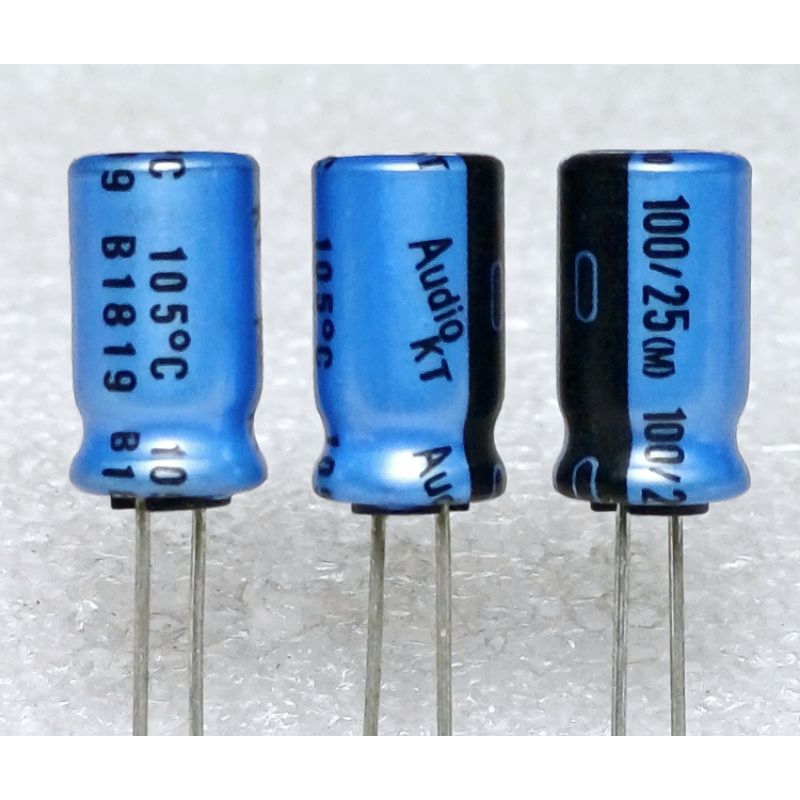 Nichicon Audio KT 100uf 25v capacitor ตัวเก็บประจุ คาปาซิเตอร์