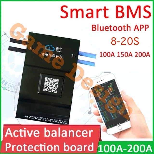 Smart BMS 8-20S 100A,150A,200A มี Bluetooth/Active Balance ในต้วยี่ห้อ Jikong ใช้ได้ทั้ง LiFePo4 และ