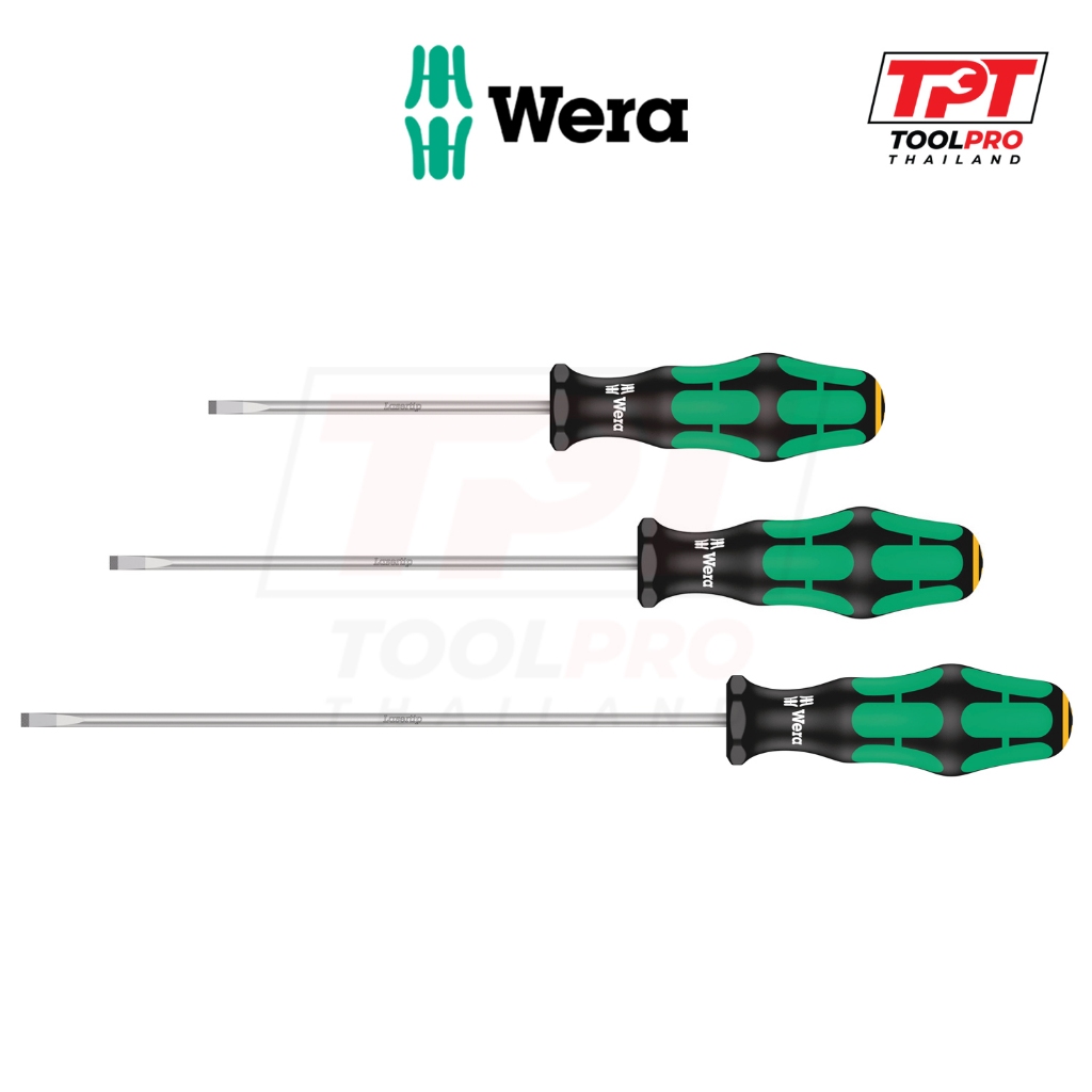 Wera ไขควงปากแบน เลเซอร์ทิป 0.8 x 4.0 x 100/150/200mm, 335 Lasertip Slotted Screwdriver