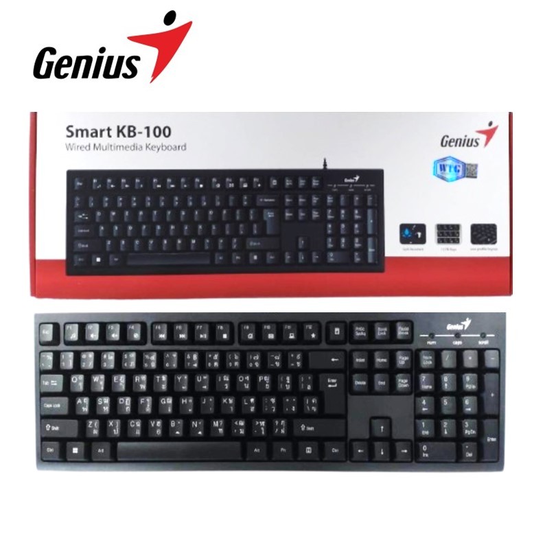 คีย์บอร์ด Keyboard USB  Genius Smart KB-100