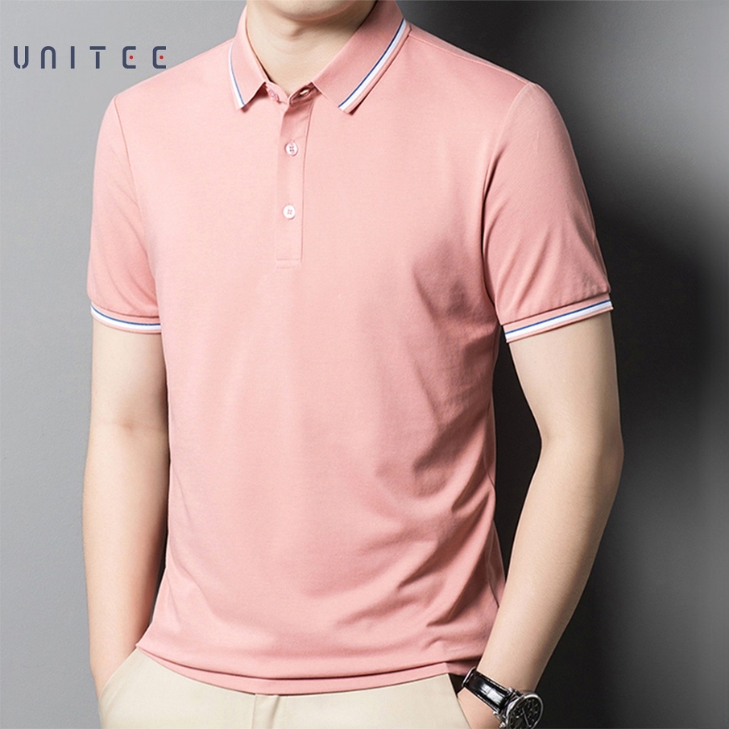 เสื้อโปโลชาย Unitee รุ่น322 สีพื้น คอปก แขนสั้น POLO SHIRTS