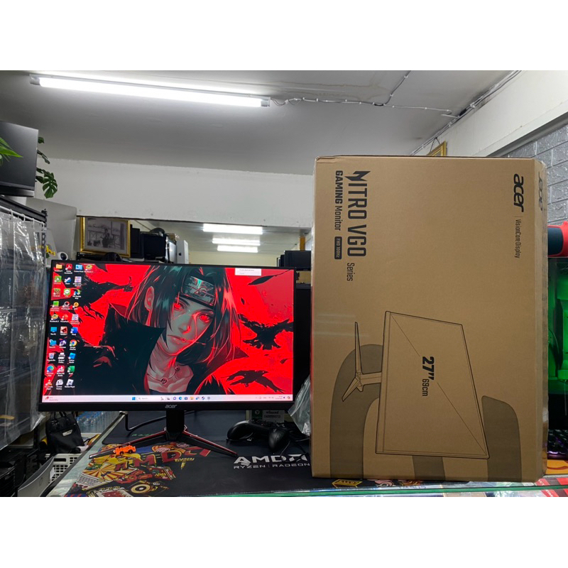 จอคอม Acer nitro 27”100hz อุปกรณ์ครบกล่อง acer VG270 Ebmipx