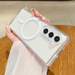 เคสใส เคสแม่เหล็ก Samsung Z Fold 8 Ultra / Fold 7 / Fold 6 / Fold 5 เคสชาร์จไร้สาย Z Fold8Ultra / Fold7 / Fold6 Magnetic