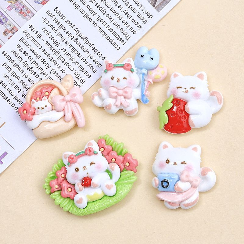 เรซิ่นdiy น้องแมวอ้วนจำนวน 5 ชิ้น (ราคาเฉพาะเรซิ่น)