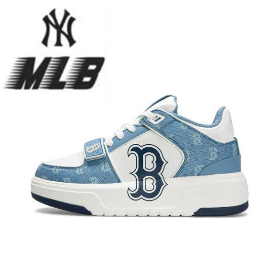 【ของแท้ 100%】 MLB Chunky Liner Classic Monogram Blue and white