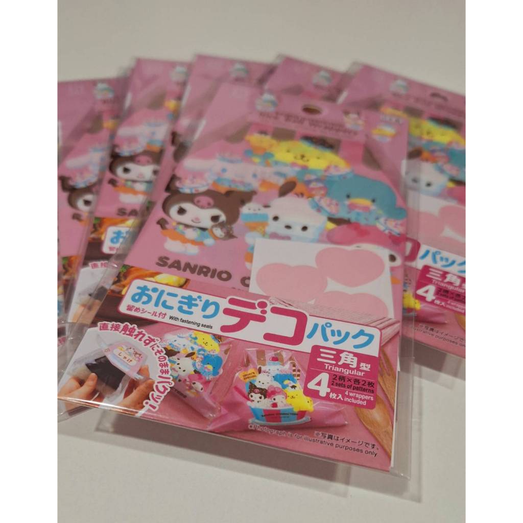 Onigiri Wrappers พลาสติกใสสำหรับห่อข้าวปั้นทรงสามเหลี่ยม ลายตัวการ์ตูนซานริโอ้ ลิขสิทธิ์แท้จากญี่ปุ่น พร้อมส่งจากไทย